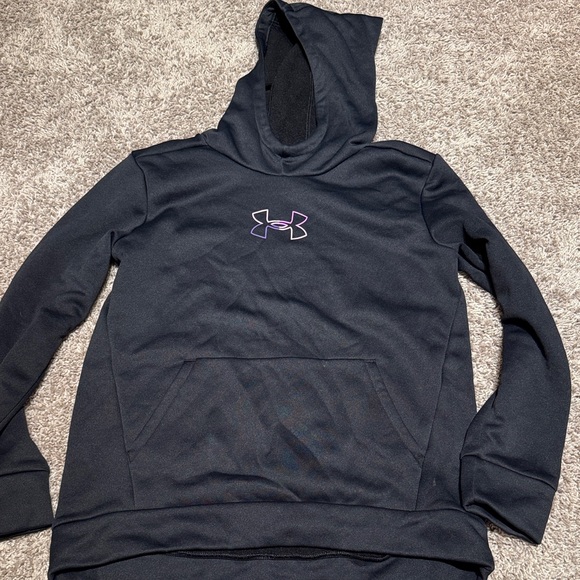 Under Armour Other - Under Armour Black Hoodie with Purple Logo / AA8
